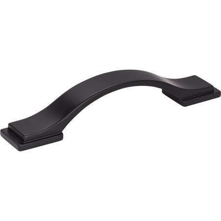 Jeffrey Alexander 96 mm Center-to-Center Matte Black Strap Mirada Cabinet Pull 80152-96MB